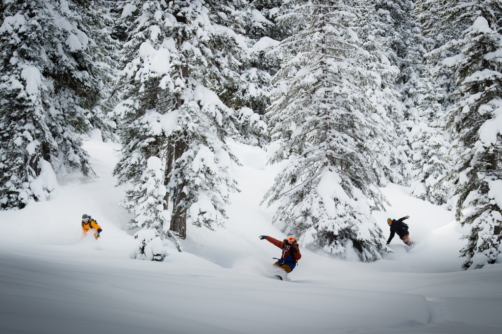 Adrian Oesch, James Neiderberger and Blume - three good reasons to hang around Laax © Ahriel